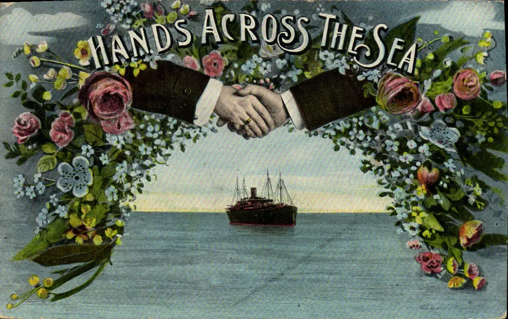 Hands Across the Sea — editor H.E.L. Theochrom, série N° 1802/28 - Frente