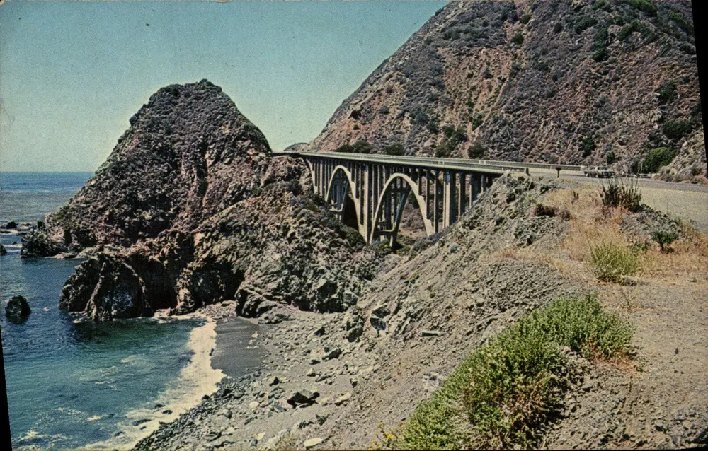 Big Creek Bridge — Big Sur, Kalifornien — Verlag: R. E. Larson, S-39567 - Vorderseite