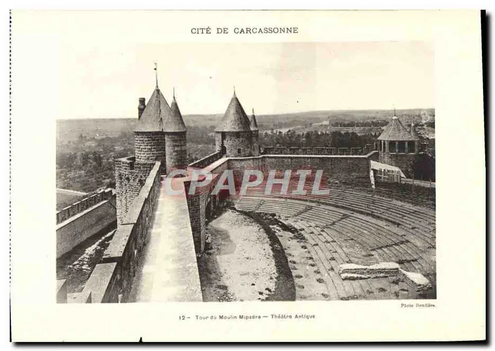 Cité de Carcassonne — Tour du Moulin Mipadre — Antikes Theater — Photo Rouatilire, n°12 - Vorderseite