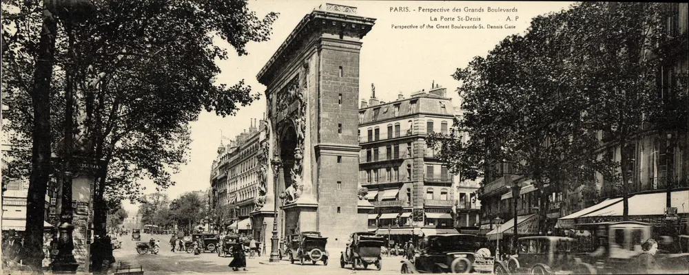 Paris - Ansicht der Grands Boulevards - La Porte Saint-Denis — A.P. - Vorderseite
