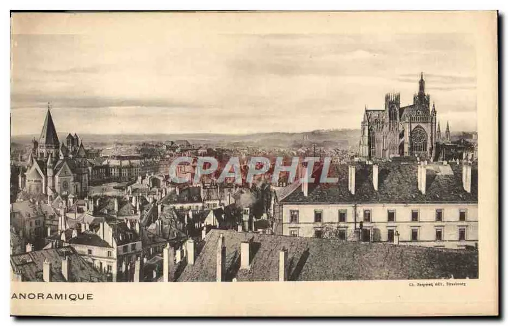 Metz — Vista panorâmica — Editor: C. Zergenel, 461, Strasbourg - Verso