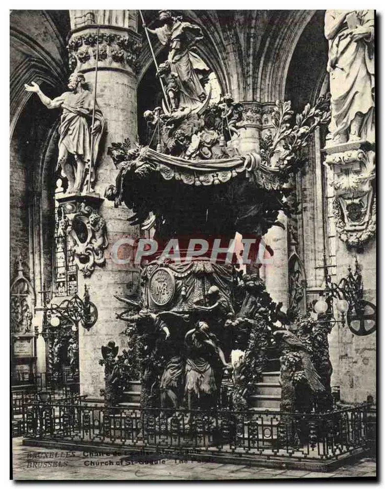 Innenansicht der Kathedrale Sainte-Gudule — Brüssel — Verlag unbekannt - Vorderseite