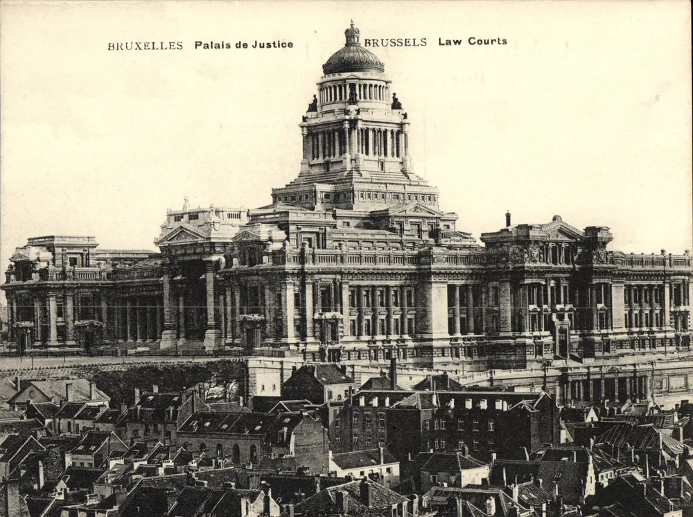 Bruselas - Palacio de Justicia — vista panorámica — editor desconocido - Anverso