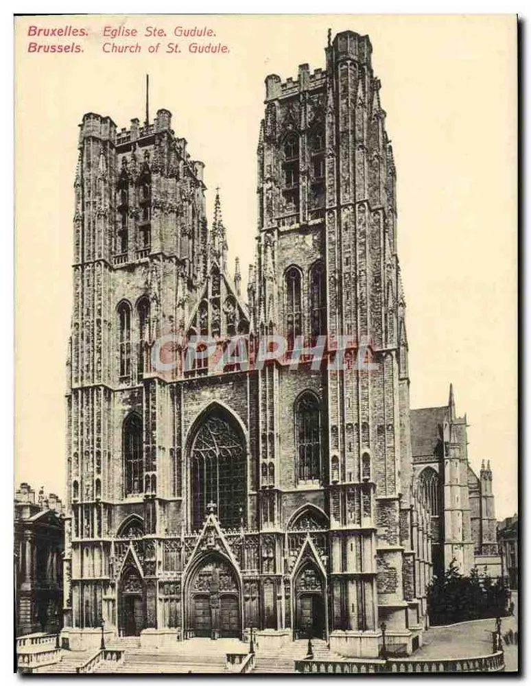 Brüssel. Kirche St. Gudule. — Brüssel. Kirche St. Gudule. - Vorderseite
