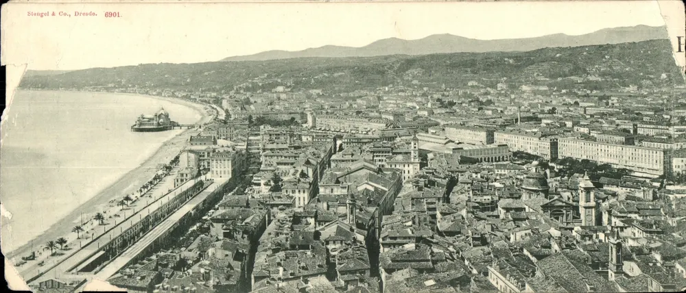 Nice — Vue générale prise du château — Stengel & Co., Dresde, n° 6901 - Vorderseite