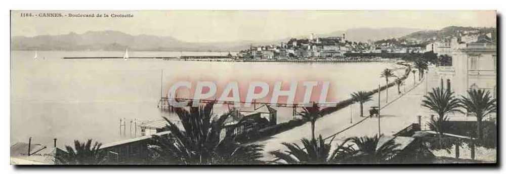 CANNES - Boulevard de la Croisette — vista panorâmica — n° 1184 - Frente