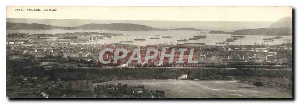 Toulon - La Bade — Luftbild des Hafens und der Stadt — n° 3056 - Vorderseite