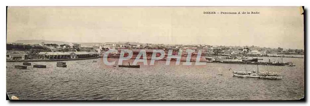 DAKAR — Panorama A der Hafenanlage — Verlag: C. P. A. (Seriennummer nicht sichtbar) - Vorderseite