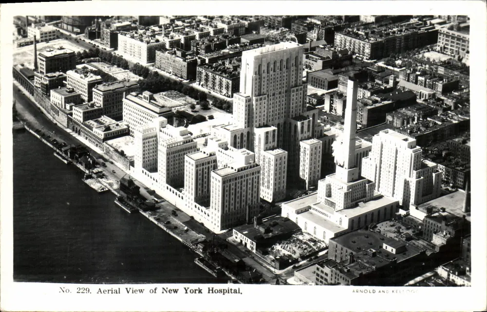 New York Hospital — Luftbild — Arnold and Kellogg, Nr. 229 - Vorderseite
