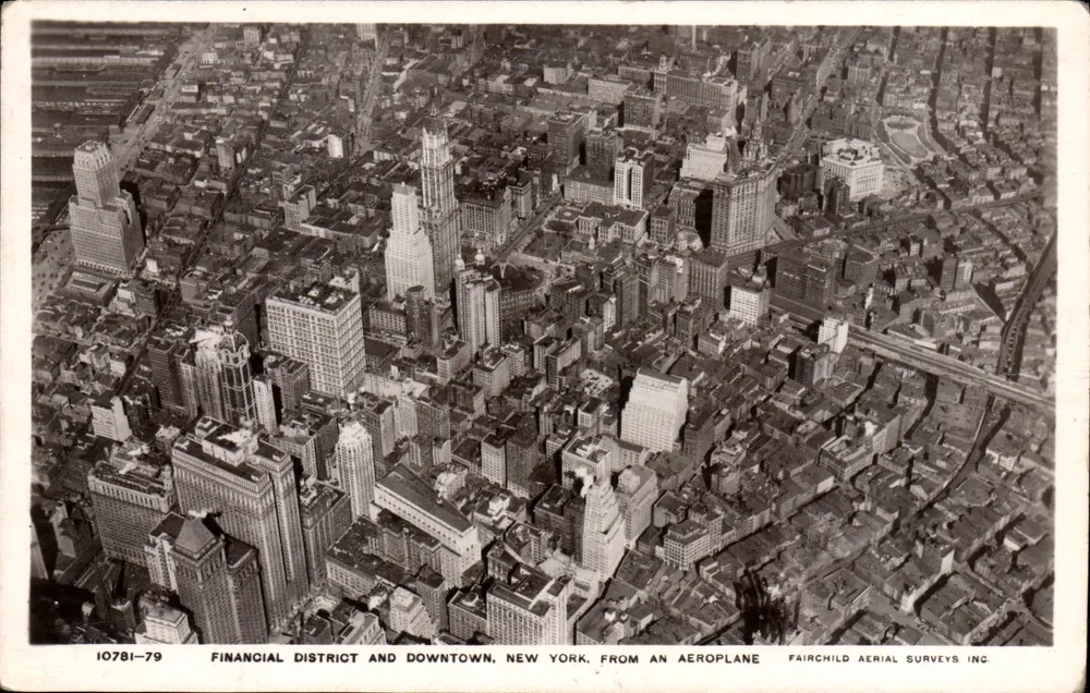 Financial District und Downtown, New York — Luftbild — Fairchild Aerial Surveys Inc. n° 10781-79 - Vorderseite