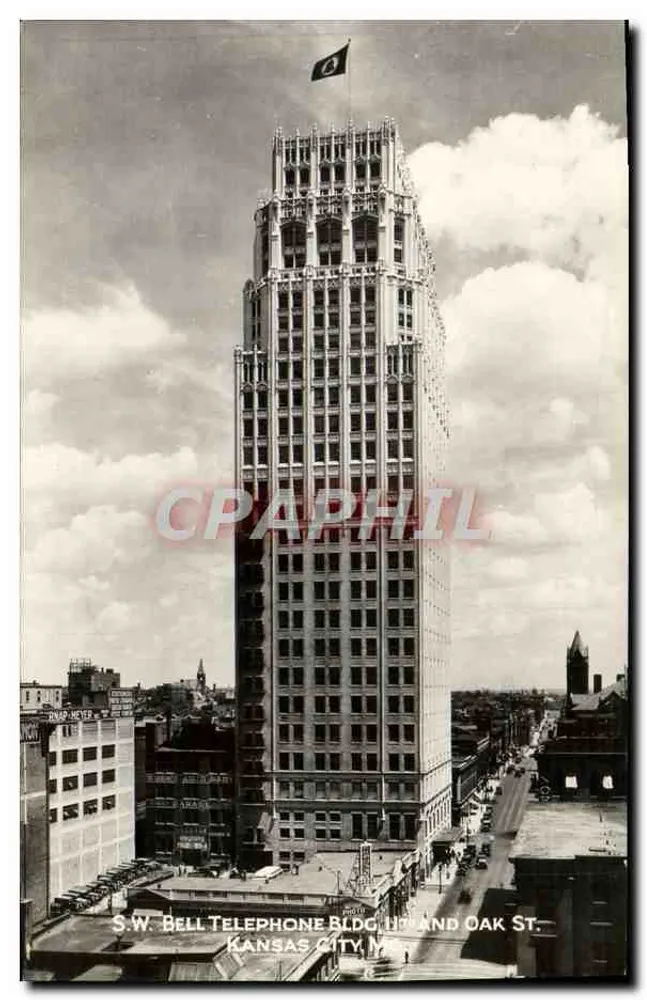 S.W. Bell Telephone Bldg — 11th und Oak St — Kansas City, Missouri — Photo Studio Troy, Chicago, Illinois - Vorderseite