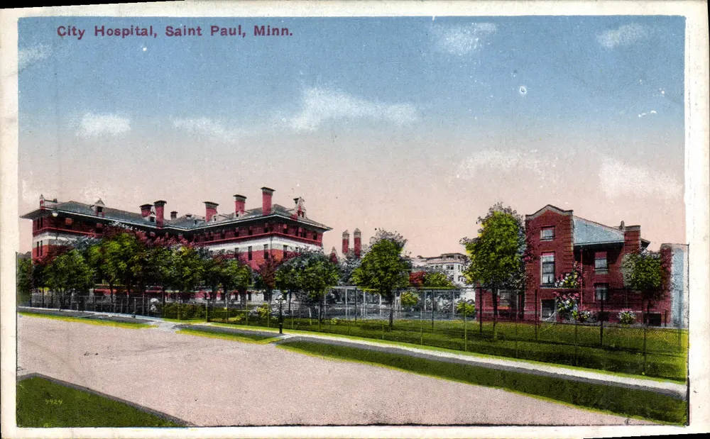 Städtisches Krankenhaus, Saint Paul, Minn. — Verlag R. Steinman & Co., St. Paul, Minn. — Seriennummer 9929 - Vorderseite