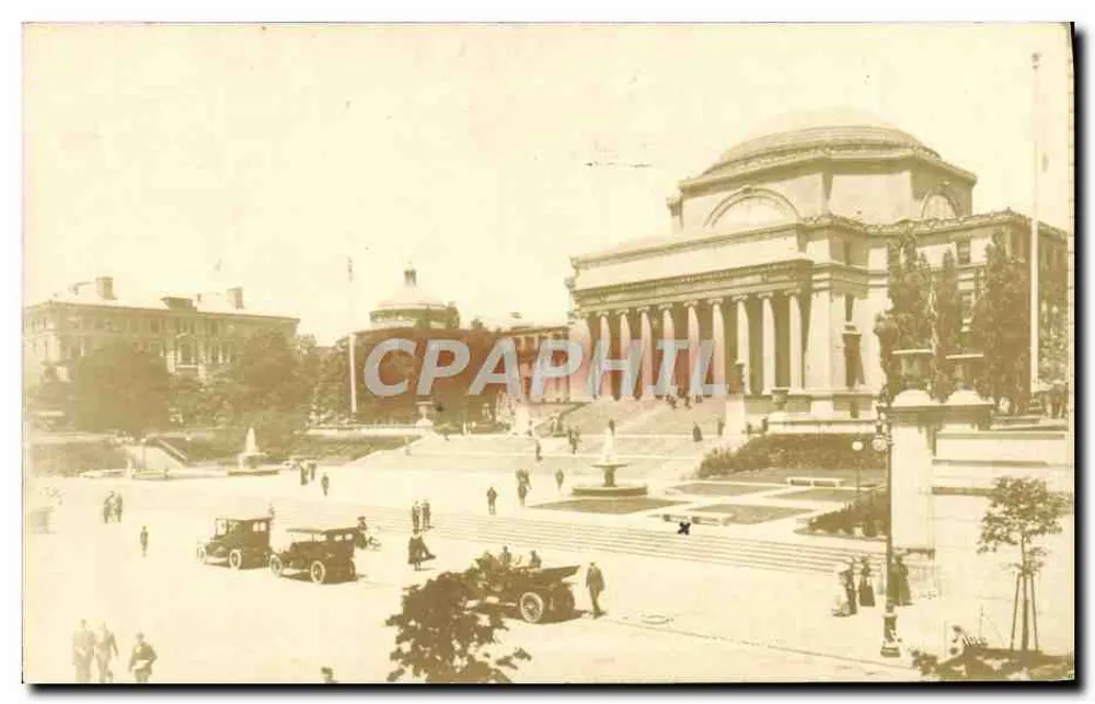 Bibliothek der Columbia-Universität — Ansicht der Fassade und des Parks — unbekannter Verleger - Vorderseite
