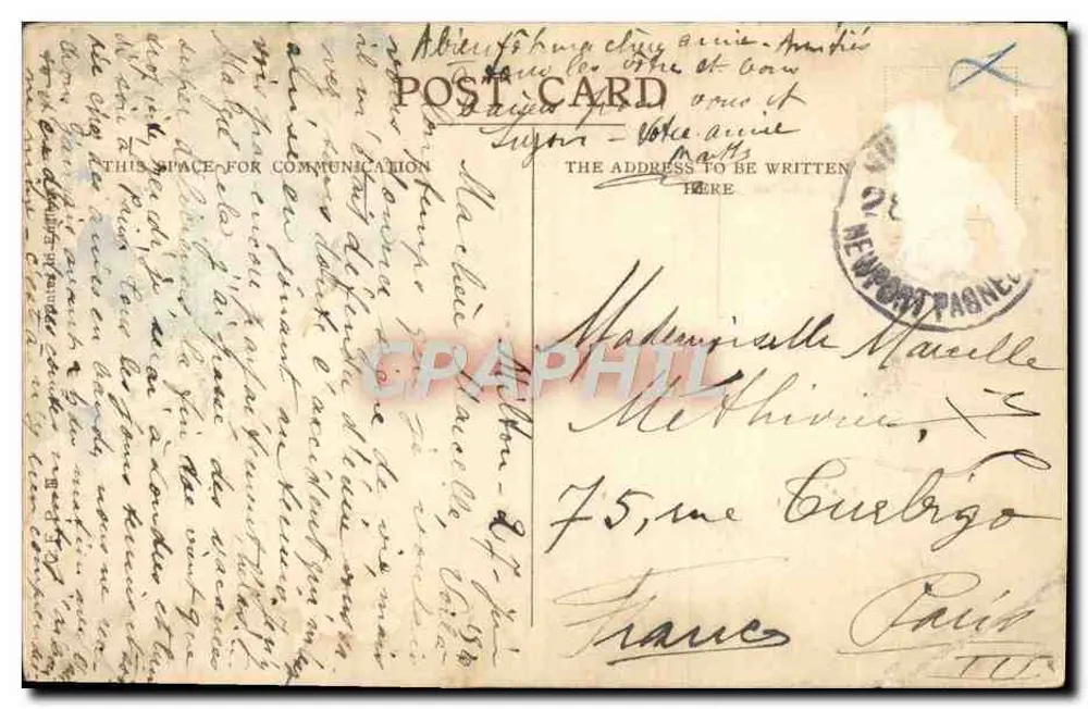 Le Pont — vue du pont sur le canal à Newport Pagnell — éditeur non identifié - Achterkant