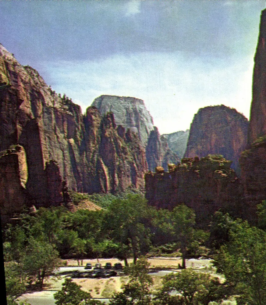 Tempel bei Sinawava — Zion National Park, Utah — Verlag: Geo. Mc Co., Box 7146, Murray, Utah - Vorderseite