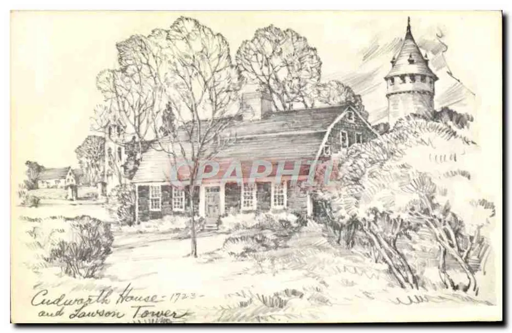 Cudworth House e Lawson Tower — 1723 — desenho - Frente