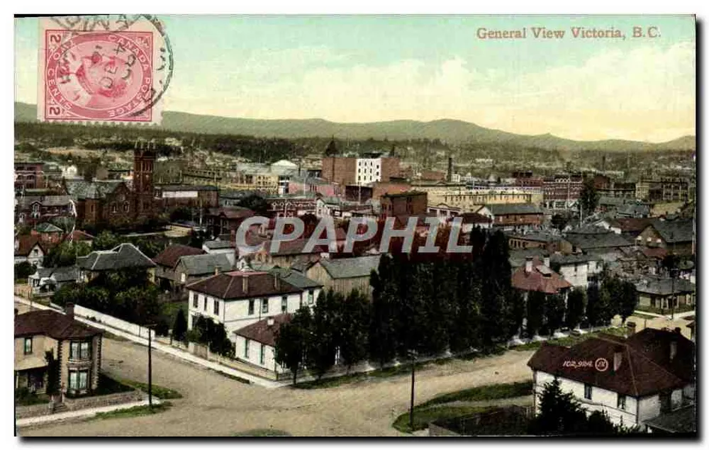 Vista geral de Victoria, B.C. — editor Valentine & Sons, Toronto e Montréal - Frente