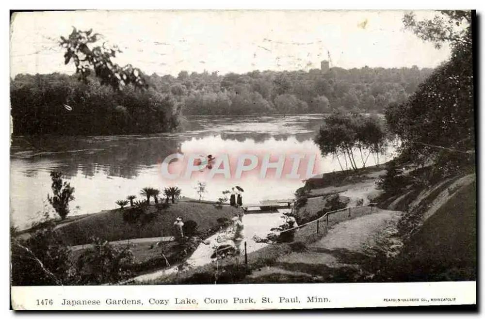 Japanische Gärten, Cozy Lake, Como Park, St. Paul, Minn. — 1476 — Pearson-Gillberg Co., Minneapolis - Vorderseite