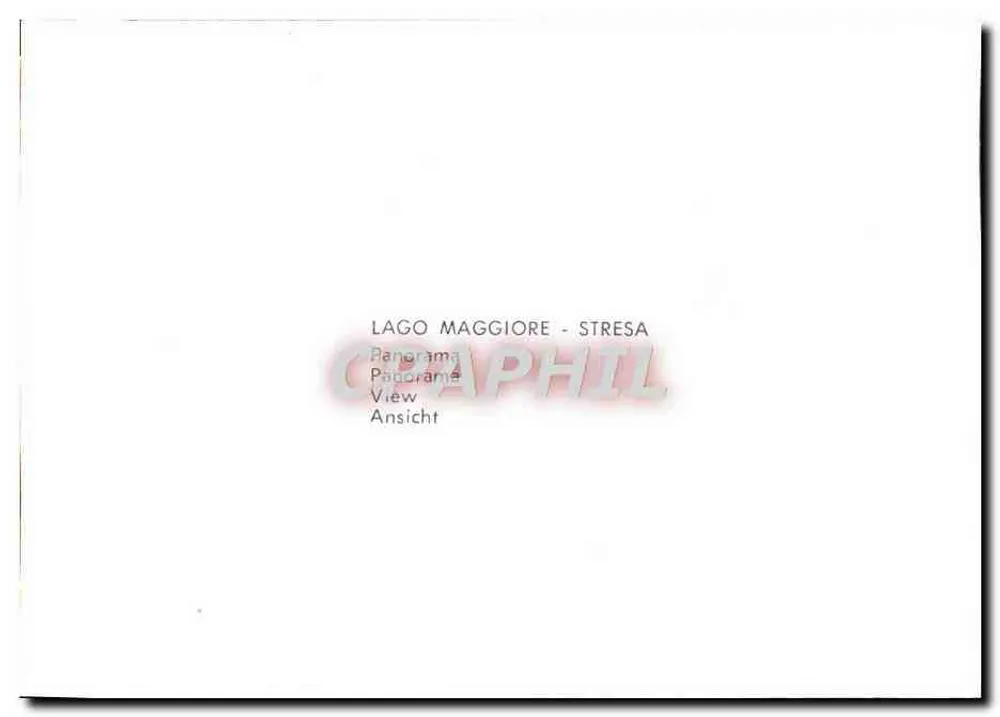 Lago Maggiore - Stresa — panorama com ilhas — editor Craphil - Verso