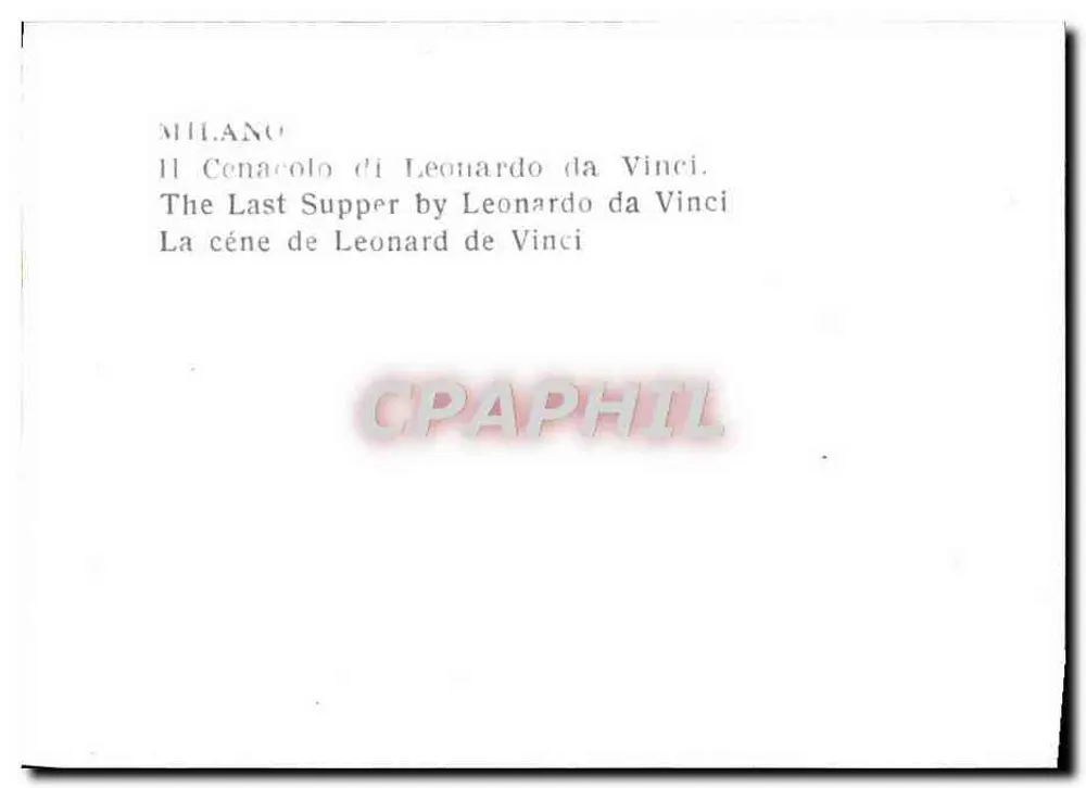 O Jantar da Última Ceia — Leonardo da Vinci — Milão - Verso