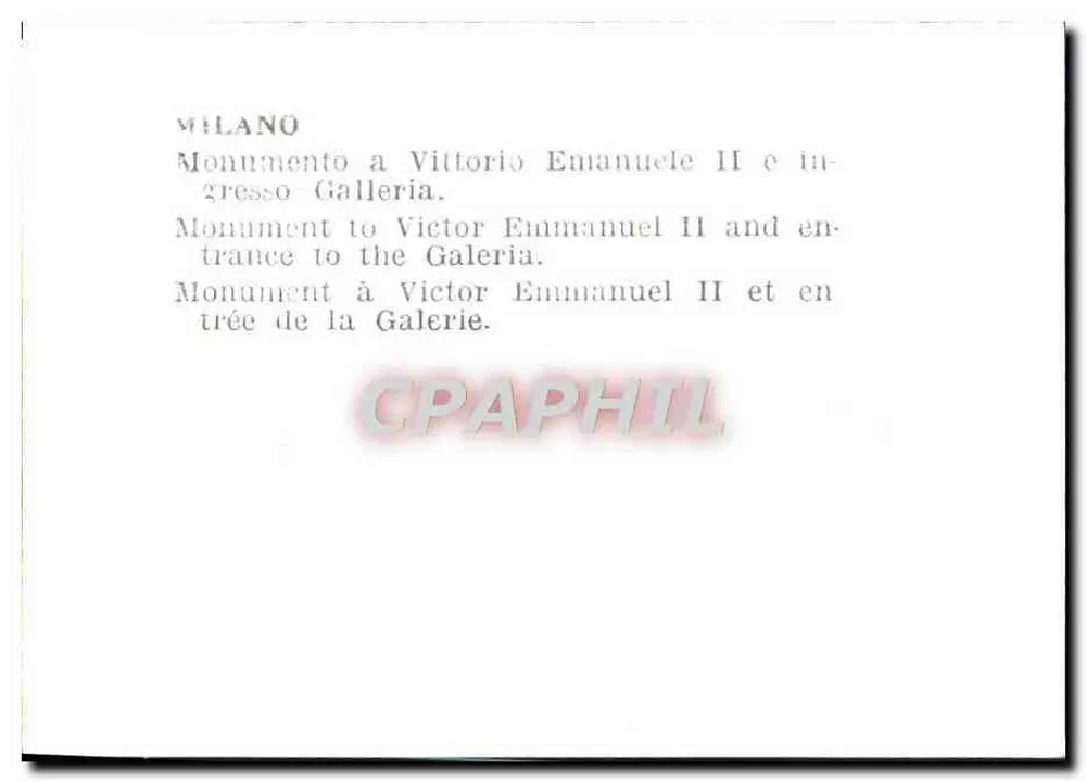 Mailand — Denkmal für Vittorio Emanuele II und Eingang zur Galleria - Rückseite