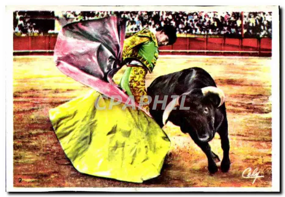 Toreador e touro — cena de corrida — editor desconhecido, n° 2 - Frente