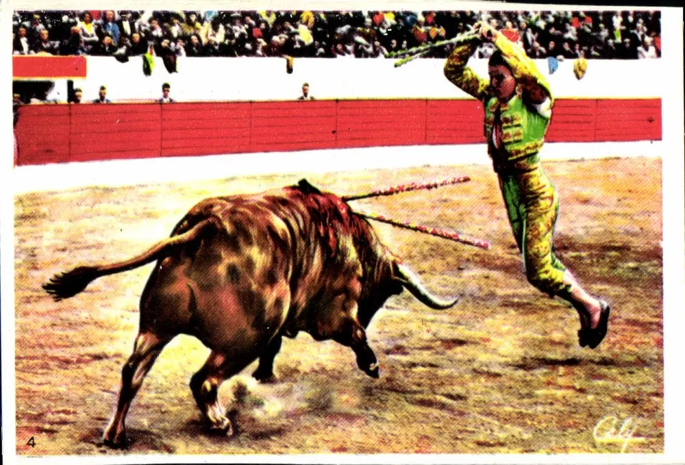 Luta com touros — torero em ação — n°4 - Frente