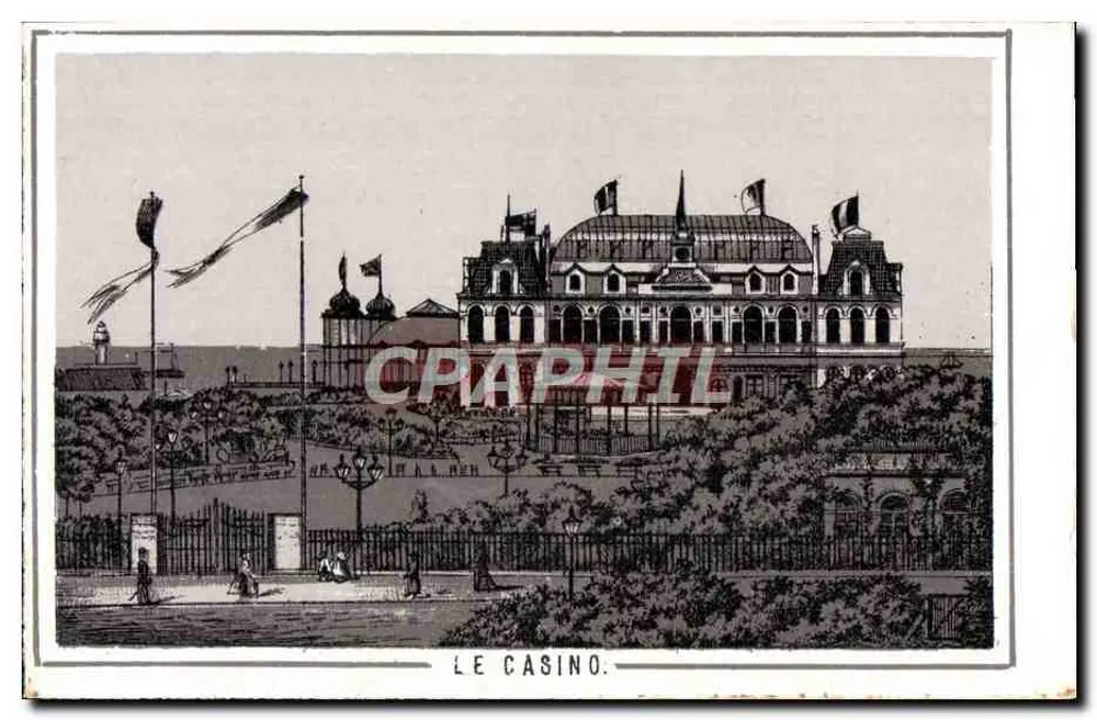 Le Casino — vue du bâtiment à l'architecture ornée — éditeur non identifié - Frente