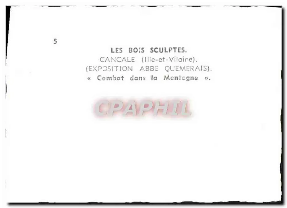 Kampf im Berg — Holzschnitzerei — Ausstellung Abbé Quemerais, Cancale (Ille-et-Vilaine) - Rückseite