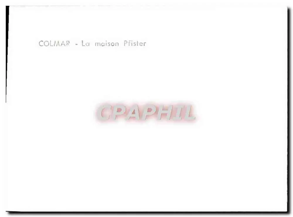 Colmar - A casa Pfister — número de série não visível - Verso