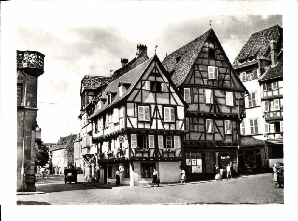 Colmar - Die Grand' Rue. Das Gasthaus « Au Fer Rouge » - Vorderseite