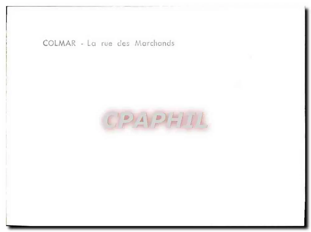 Colmar - A rua dos Mercadores - Verso