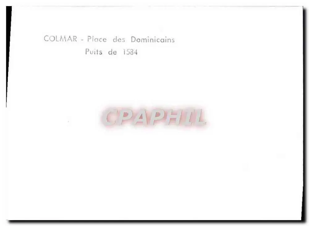 Colmar - Place des Dominicains — Poço de 1584 - Verso