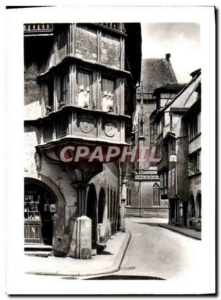 Colmar - Rue Mercière mit Haus Pfister und Kathedrale - Vorderseite