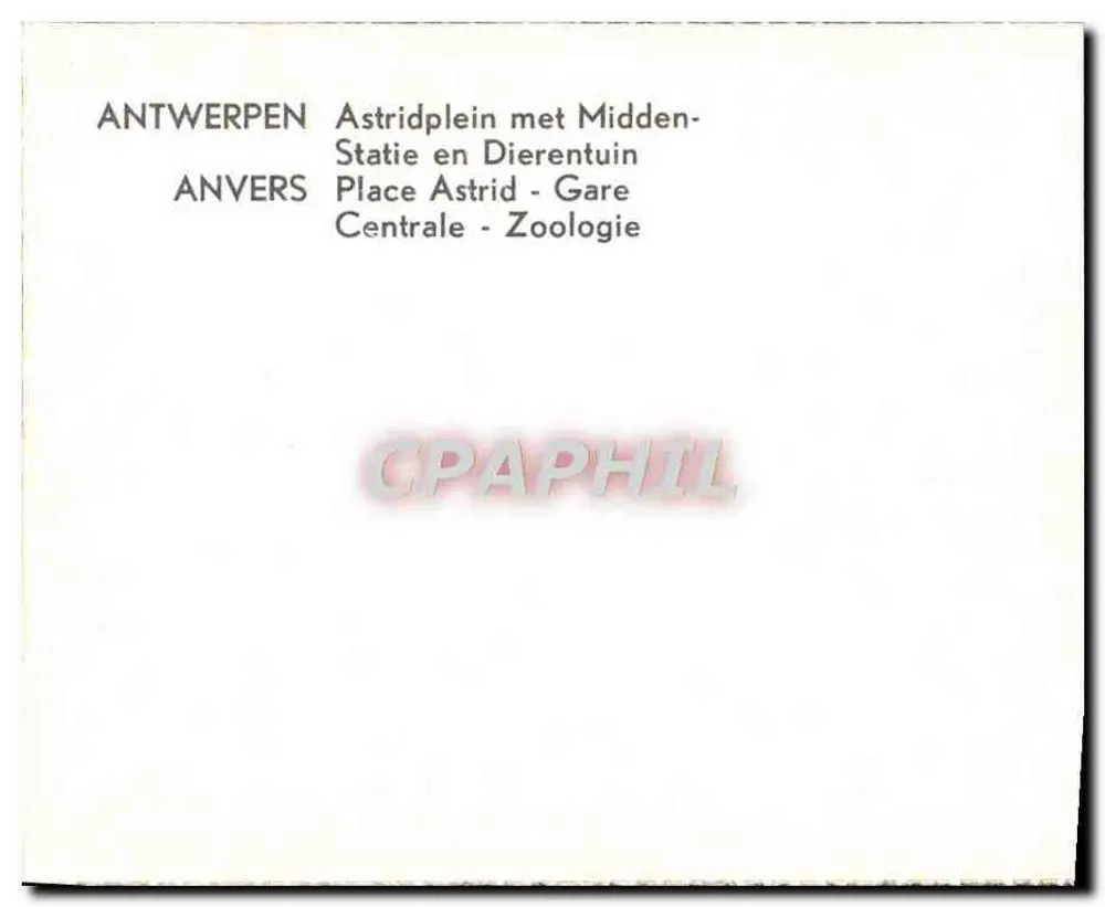 Antwerpen - Place Astrid - Hauptbahnhof - Zoologisch - Rückseite