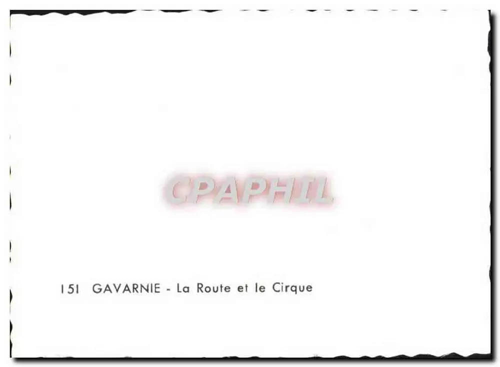 Gavarnie - A Estrada e o Circo — n°151 - Verso