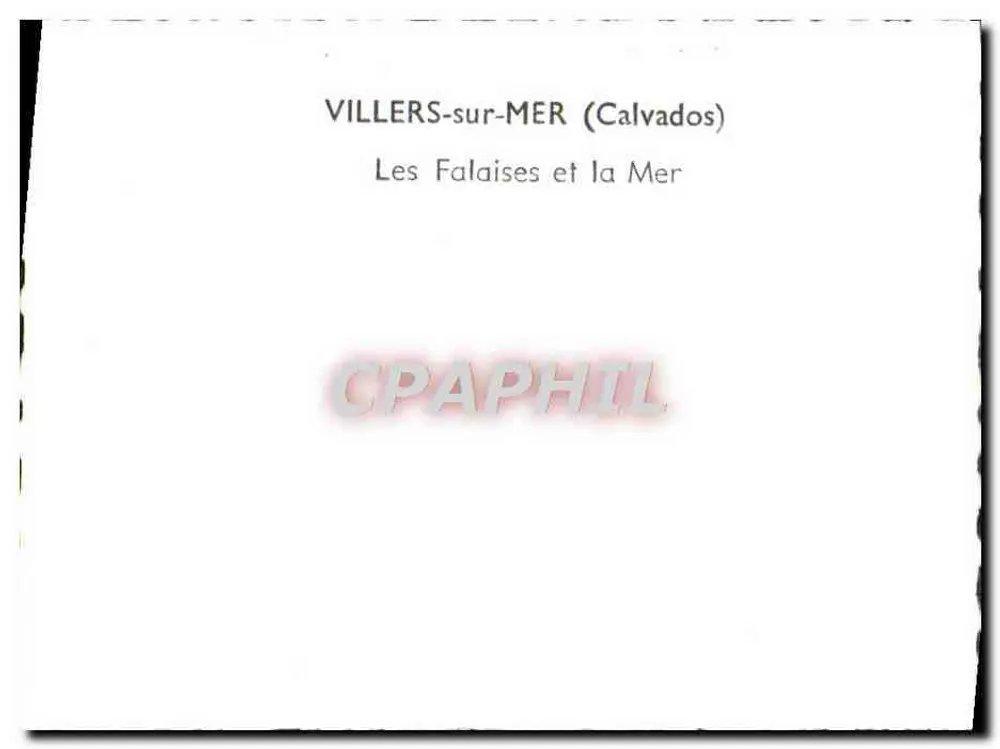 Villers-sur-Mer (Calvados) — Die Klippen und das Meer - Rückseite