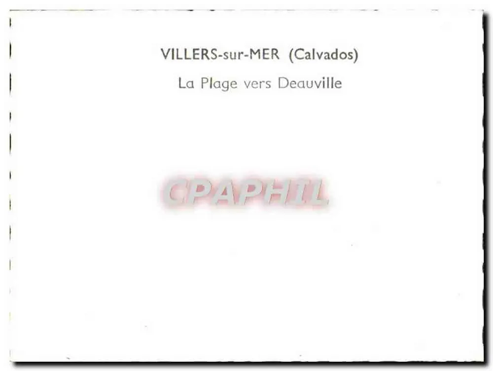 Ausblick auf Villers-sur-Mer (Calvados) — Der Strand in Richtung Deauville - Rückseite