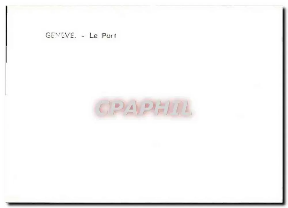 Genebra — O Porto - Verso