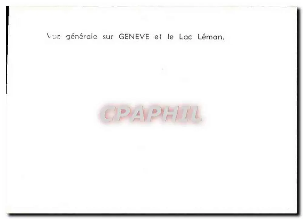 Vue geral sobre Genebra e o Lago Léman - Verso