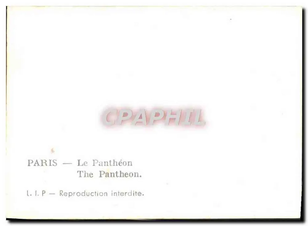 Paris — O Panteão — n°49 - Verso