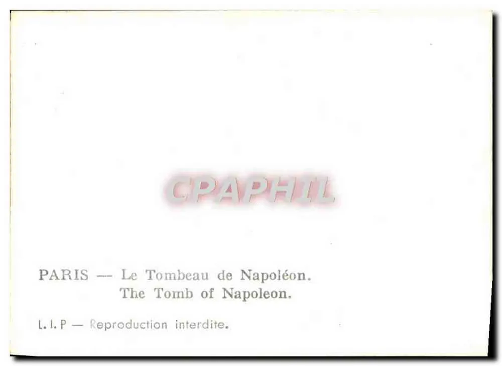 Paris — O Túmulo de Napoleão - Verso