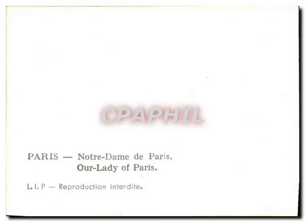 Paris — Notre-Dame de Paris - Verso