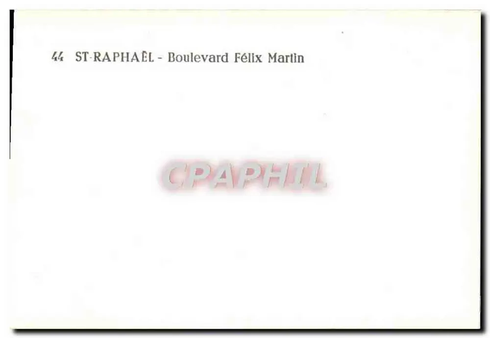 St-Raphaël — Boulevard Félix Martin — n°44 - Verso