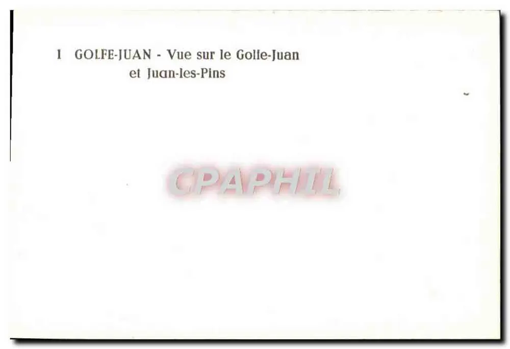 Golfe-Juan - Vista do Golfe-Juan e Juan-les-Pins - Verso