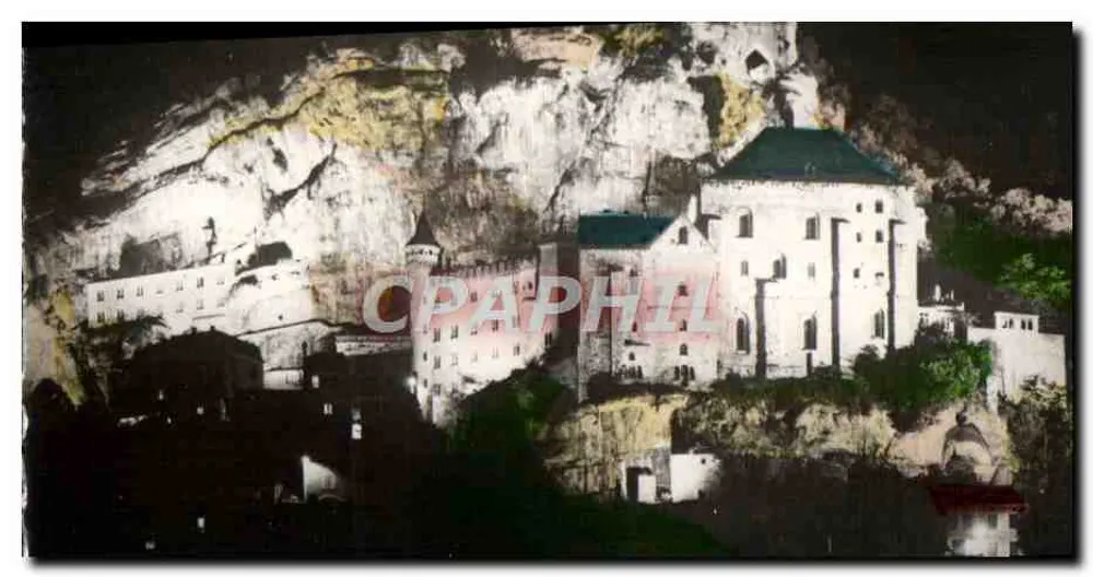 Rocamadour — O Rocha Iluminado — Ladyeap Cartes Postales, 44 rue Letellier, Paris - Frente