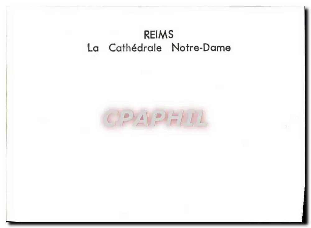 Reims — Catedral Nossa Senhora - Verso