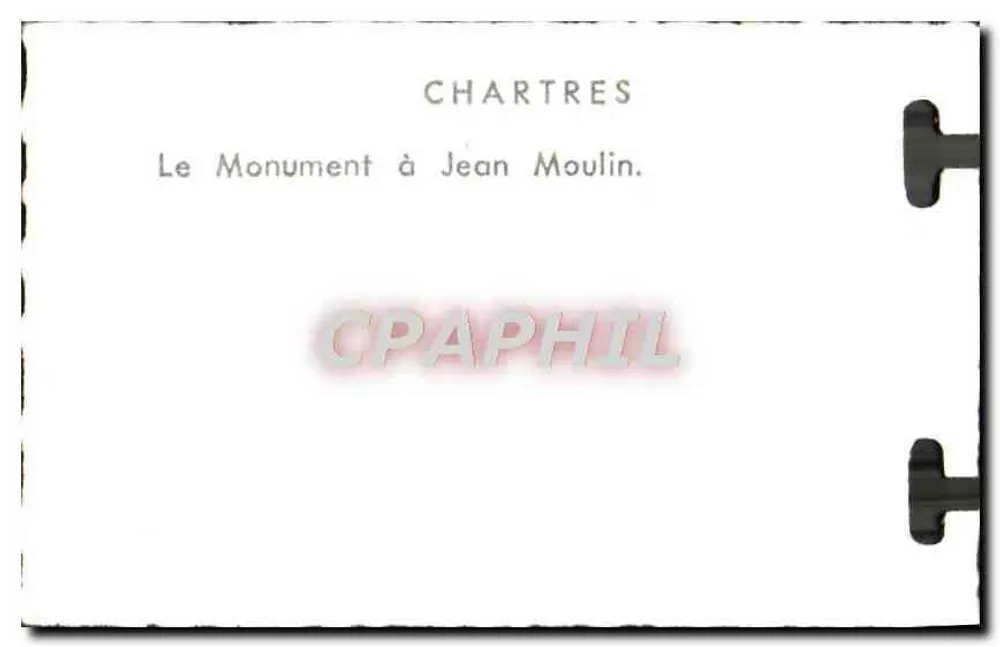 Chartres — Monument a Jean Moulin — editor desconhecido, número de série não visível - Verso