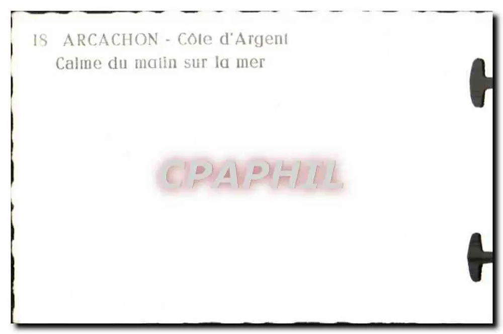 Arcachon - Côte d'Argent - Calma de la mañana en el mar - Reverso