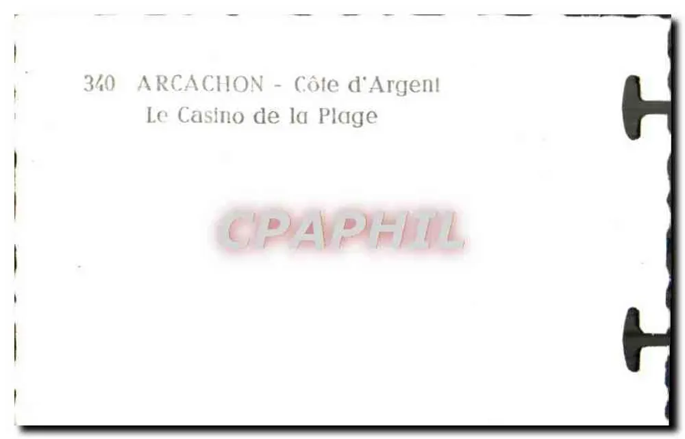 Arcachon - Côte d'Argent - O Casino da Praia — série 340 - Verso
